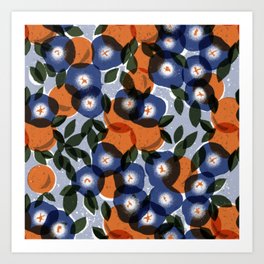 Blue and orange palette Art Print