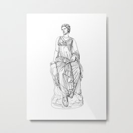 Euterpe Greek Muse Metal Print | Statue, Greek, Euterpe, Minimal, God, France, Muse, Marble, Singer, Music 