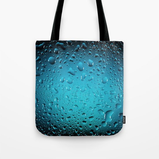 Stylish Cool Blue water drops Tote Bag