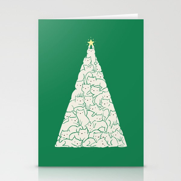 Meowry Christmas Stationery Cards