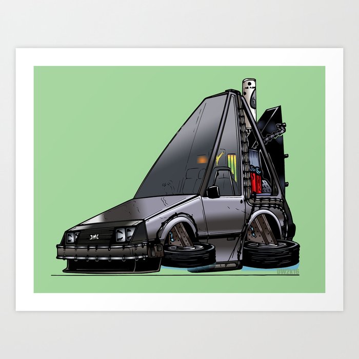 Back To The Future Part 2 Delorean Time Machine Color Art Print By Willistrations Society6 The time machine wasn't restored by a studio or an auto body shop. back to the future part 2 delorean time machine color art print by willistrations