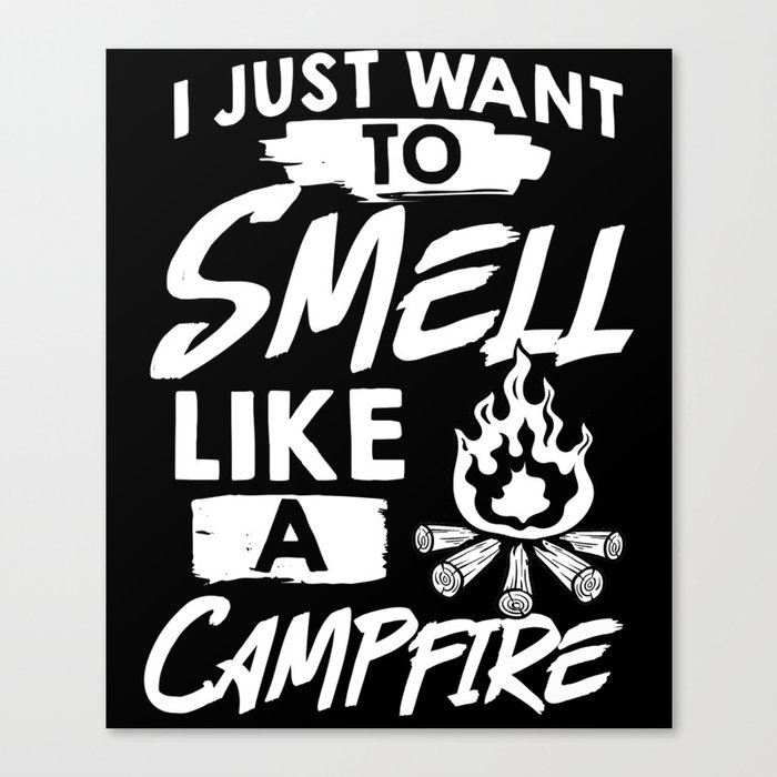 Campfire Starter Cooking Grill Stories Camping Canvas Print