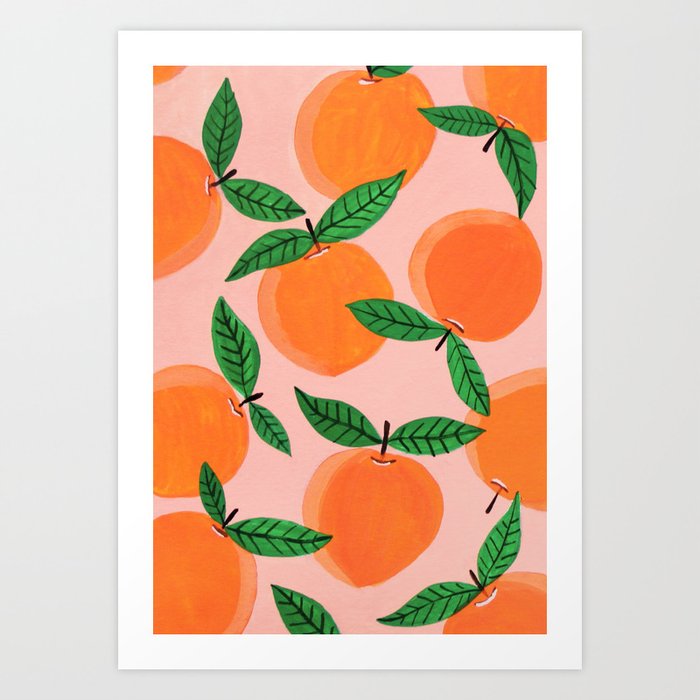 Summer peaches Art Print