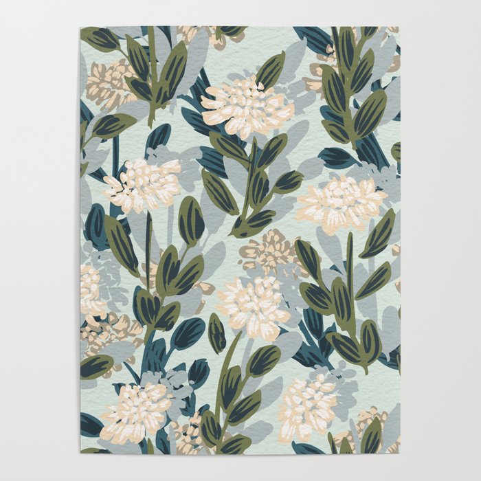 blooming in blues Poster