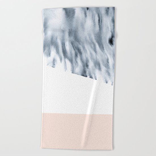 minimal ink Beach Towel