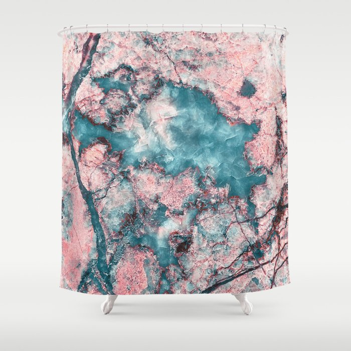 Crystal Marble Shower Curtain