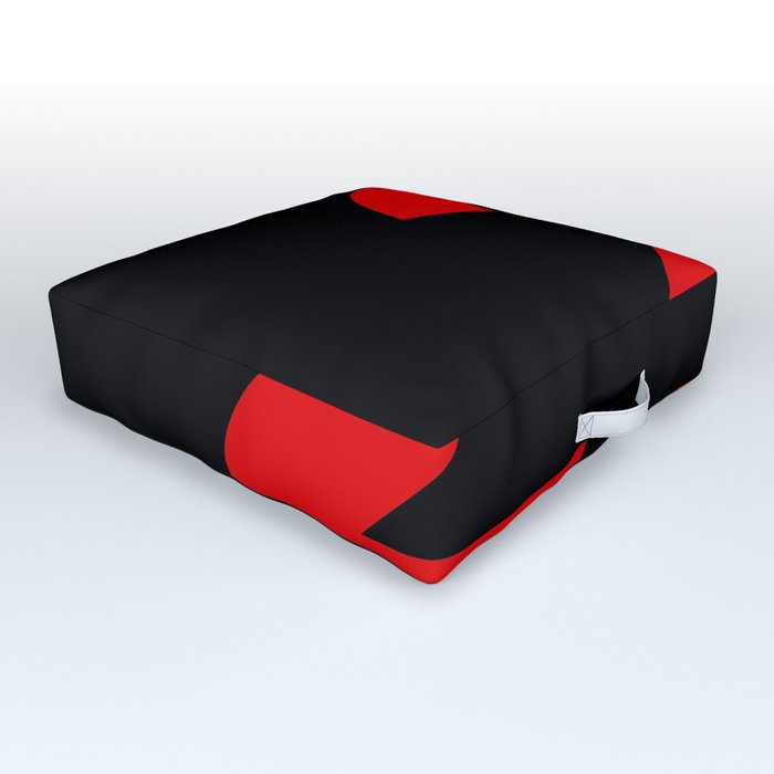 Number 2 (Red & Black) Outdoor Floor Cushion