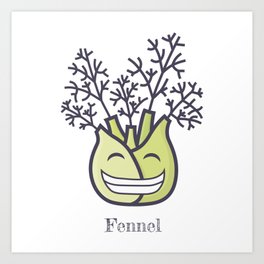 Happy Fennel Art Print