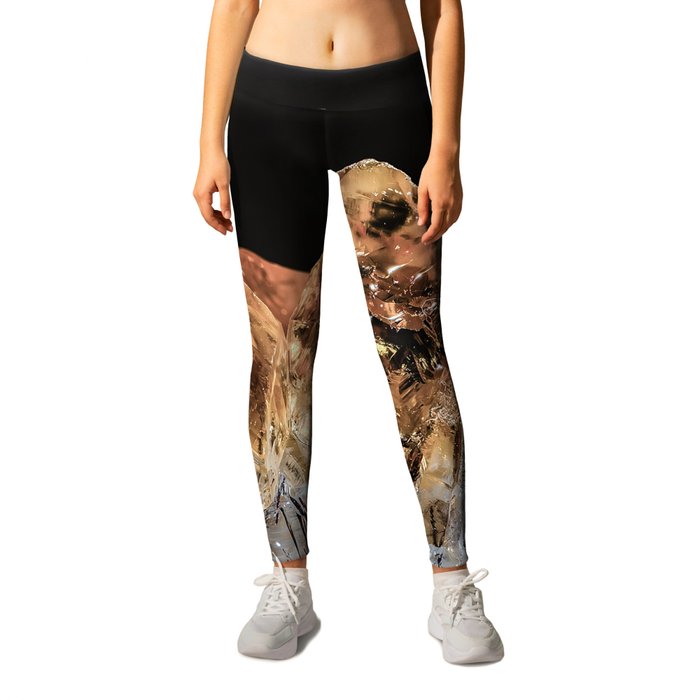 Fire and Ice Citrine crystals Leggings