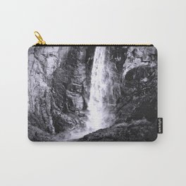 Bridalveil Falls. Yosemite California in Black and White Carry-All Pouch