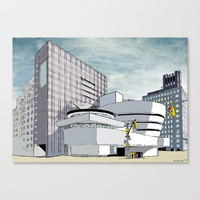R. Guggenheim Museum, New York City Canvas Print by David Delgado Ruiz Studio | Society6