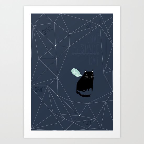 my_spacecat Art Print