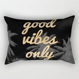 Good Vibes Only Palm Trees Rectangular Pillow