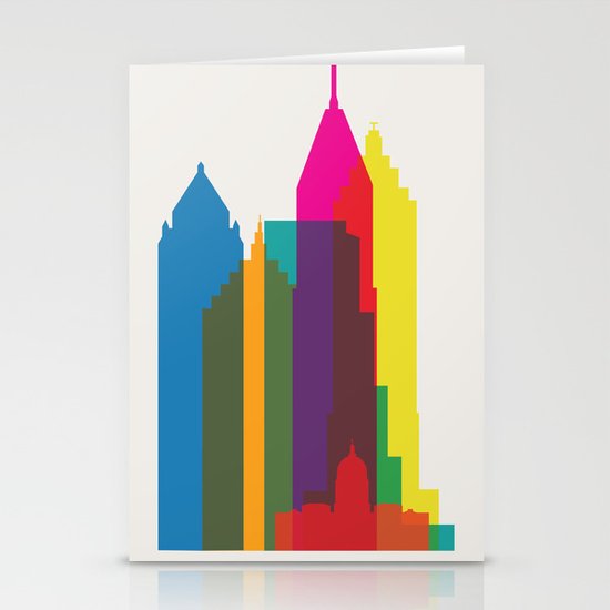 Shapes of Atlanta. Accurate to scale Stationery Cards