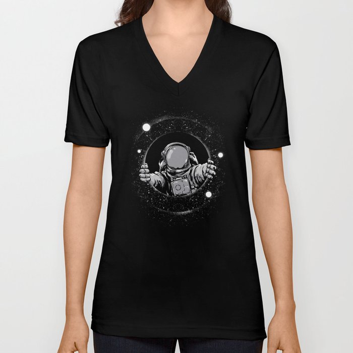Black Hole V Neck T Shirt