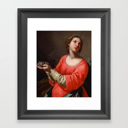 Saint Cecilia by Artemisia Gentileschi Framed Art Print