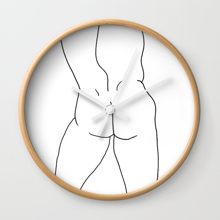 Curved Male Back Wall Clock