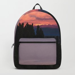Argentina Photography - Pink Sunset Over The Argentine Forest Backpack