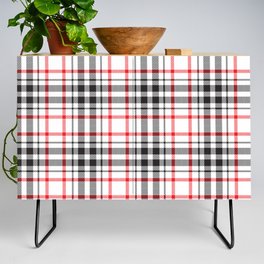 Abstract Farmhouse Style Gingham Check I Credenza