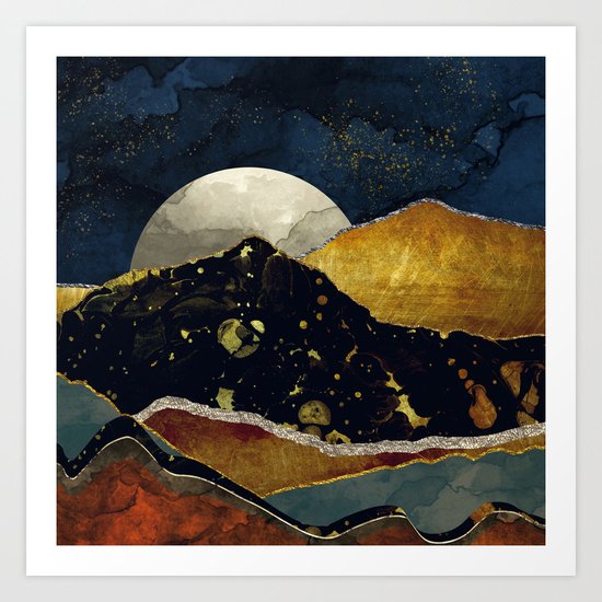 Bronze Night Art Print by SpaceFrogDesigns Society6