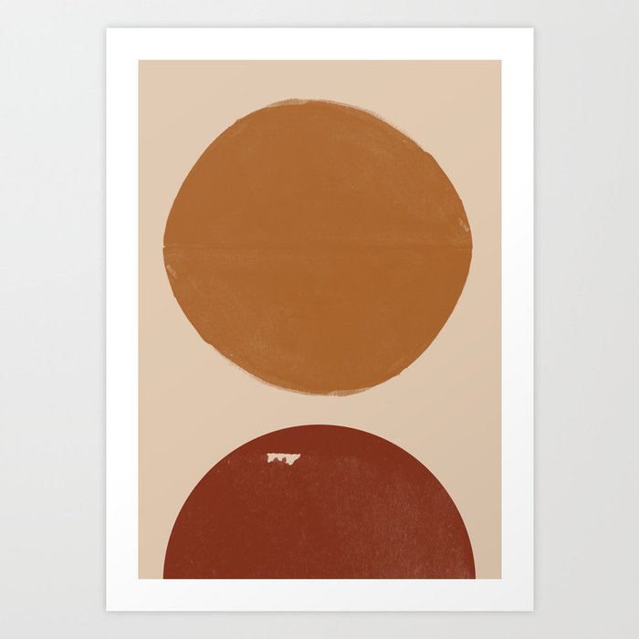 Burnt Orange Sun, New Boho Art Print