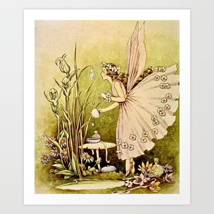 “Fairy Vanity” by Ida Rentoul Outhwaite (1918) Art Print