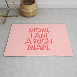 Mom I Am A Rich Man Rug | Money, Retro, Gift, Iamarichman, Popular, Richman, Iam, Text, Typography, Funnyquote 