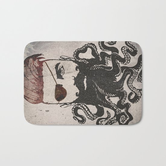 Black Beard Bath Mat