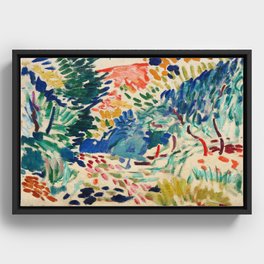henri matisse landscape in collioure Framed Canvas