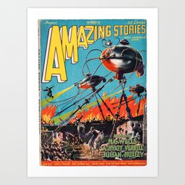 Amazing Stories - War of the Worlds Art Print