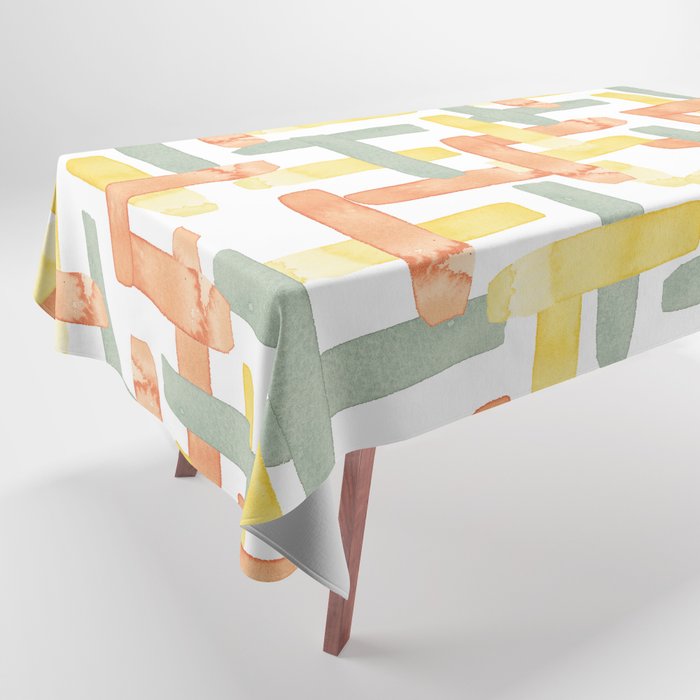 Spring Lines Herringbone Tablecloth