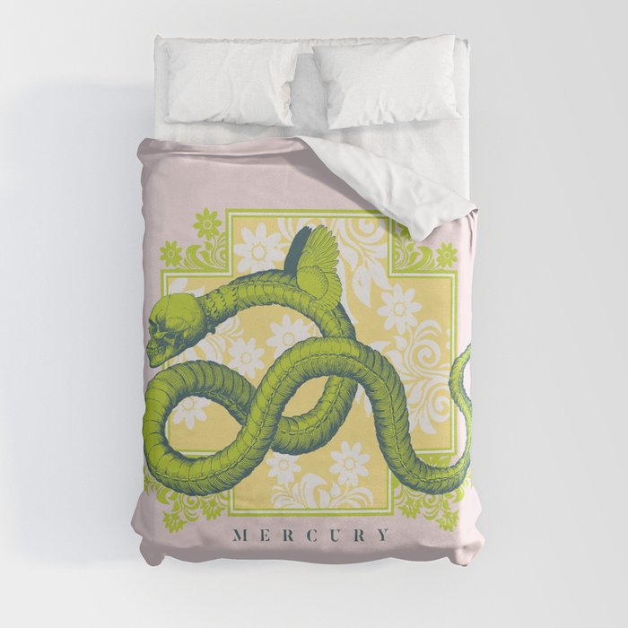Crucified Serpent Duvet Cover