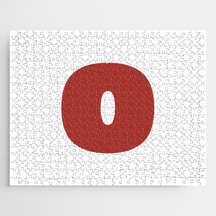 o (Maroon & White Letter) Jigsaw Puzzle