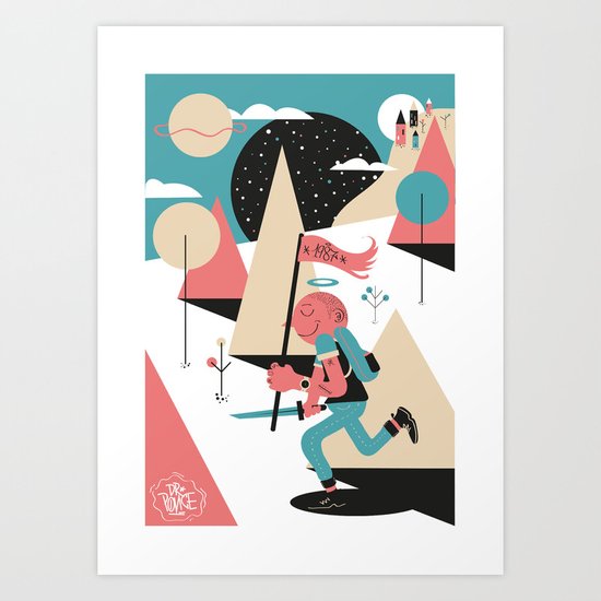 Run boy ! Art Print