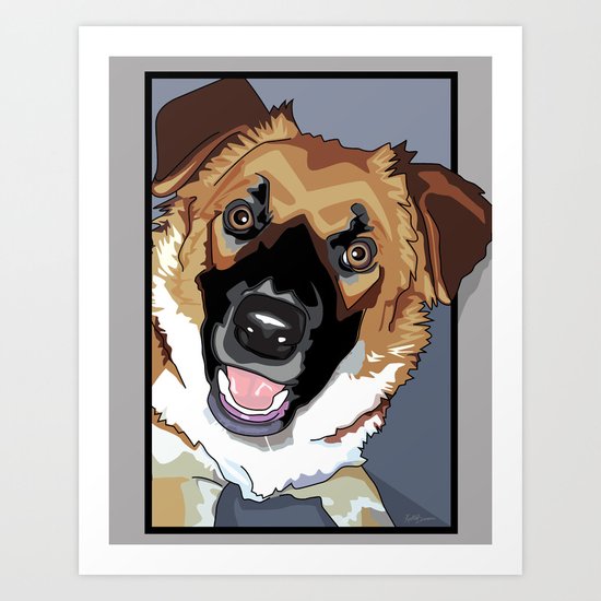 Trina Dog Art Print