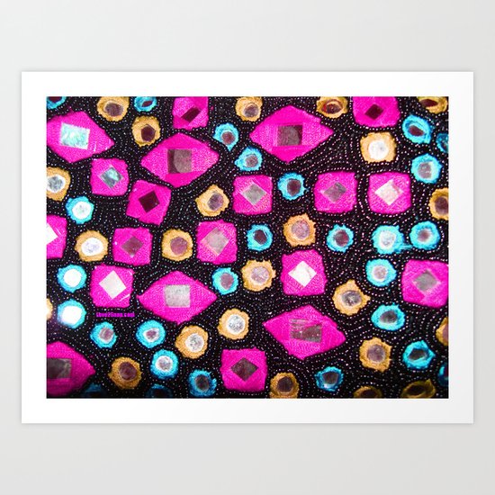 Pink beaded jewels for the fashionista's! Art Print