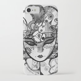 Dream Girl Black and White iPhone Case