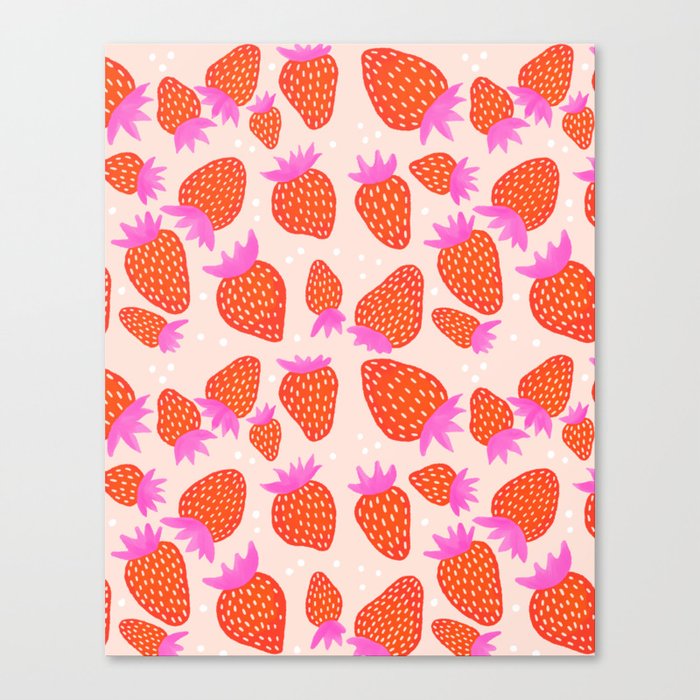 Sweet Summer Strawberry Canvas Print