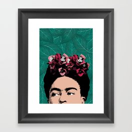 Floral Frida Framed Art Print