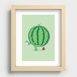 The Making of Strawberry Recessed Framed Print