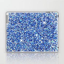 Festive Blue Glitter Laptop Skin