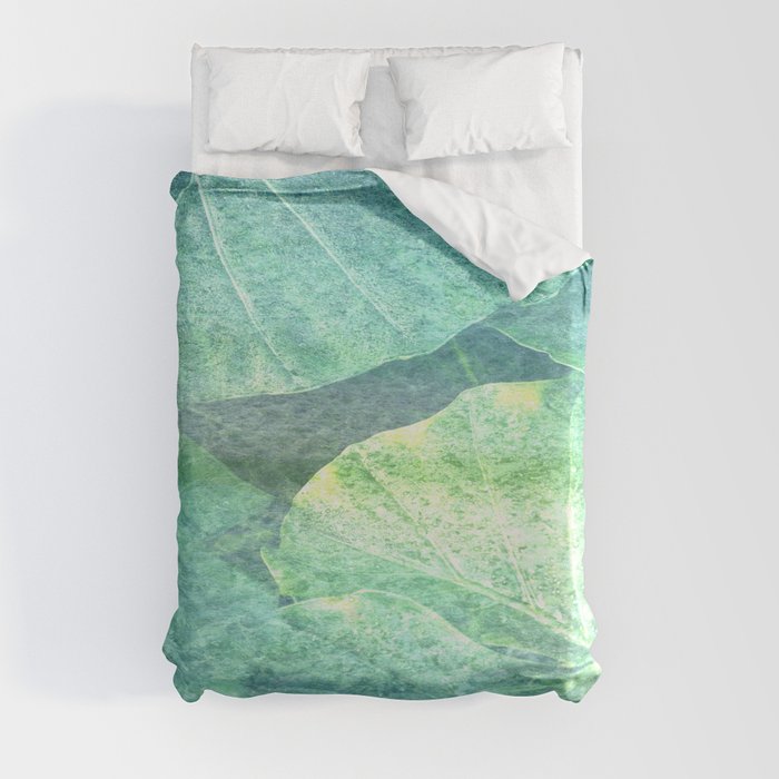 green foliage lily pad  Duvet Cover