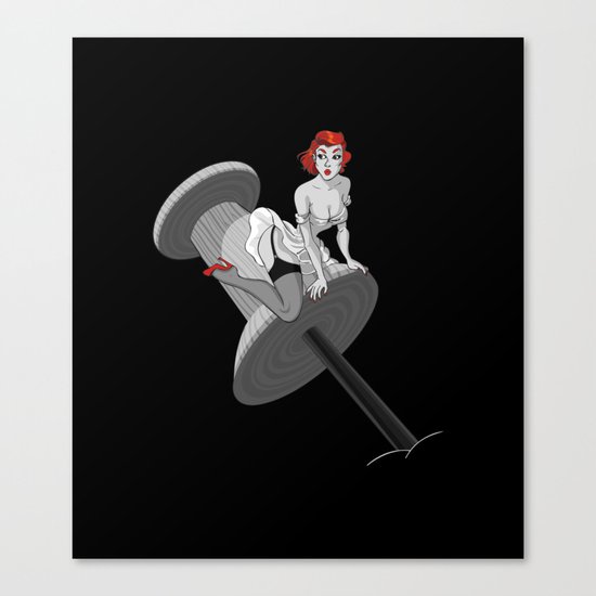 PIN UP RED Canvas Print