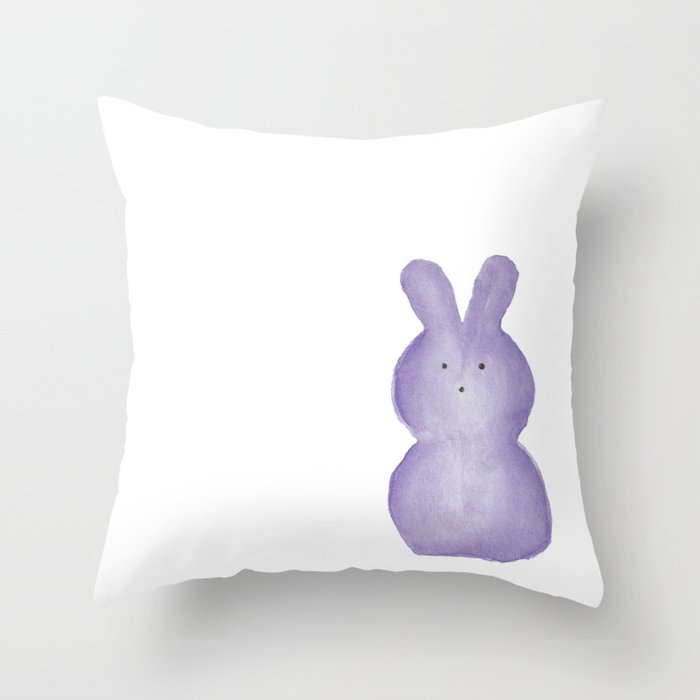 Purple Bunny Throw Pillow