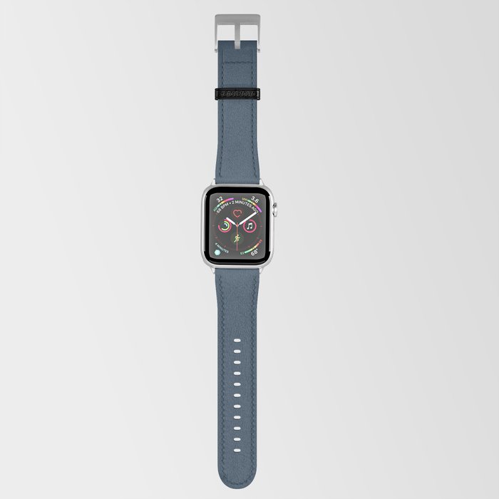 Dark Blue Gray Solid Color Pairs Pantone Blue Wing Teal 19-4121 TCX Shades of Blue Hues Apple Watch Band