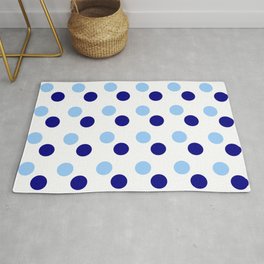 new polka dot 15- blue Area & Throw Rug