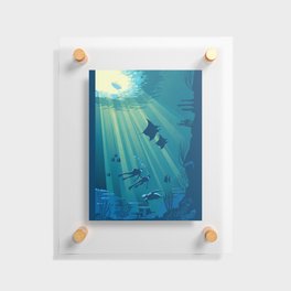 Deep Blue Floating Acrylic Print
