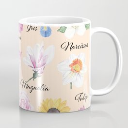 Flower Alphabet Coffee Mug