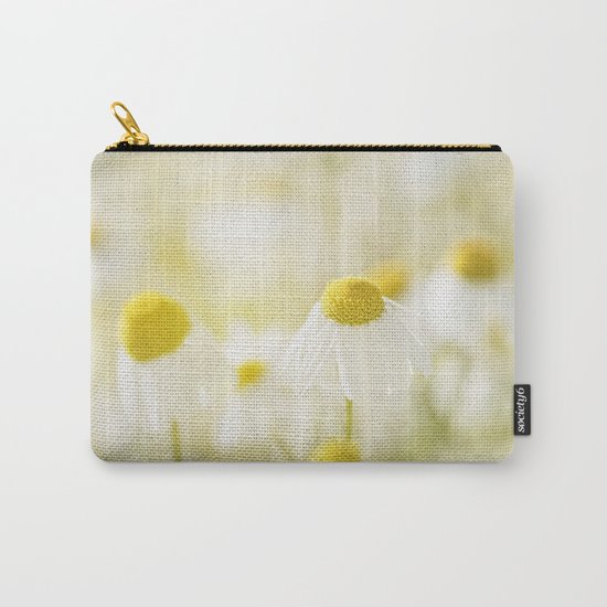 Floral Spring Meadow with Flowers Camomile and Daisies Carry-All Pouch