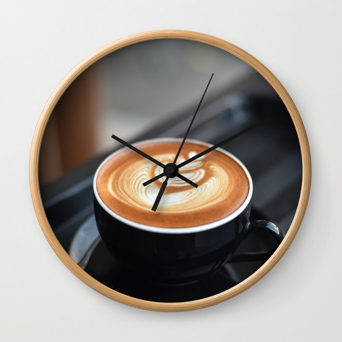 Delicious Coffee Latte Wall Clock